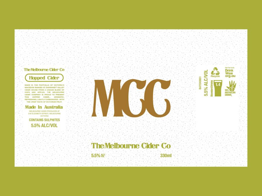 Melbourne City Cider label design artwork 3