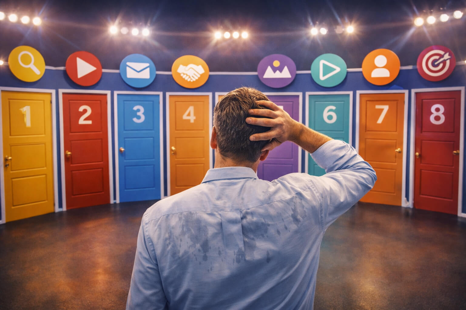 Cursed stock photo about choosing growth marketing channels in Australia