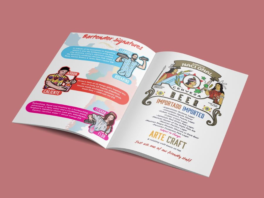 Barcito hospitality menu design artwork 8