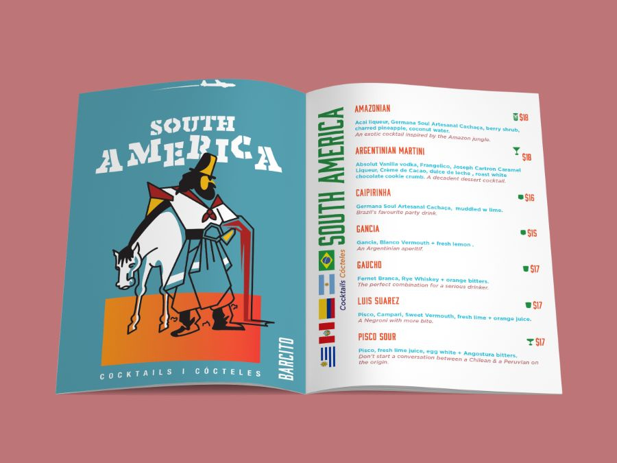 Barcito hospitality menu design artwork 7