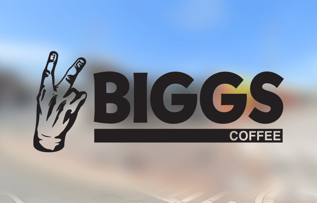Biggs logo on a blurry background