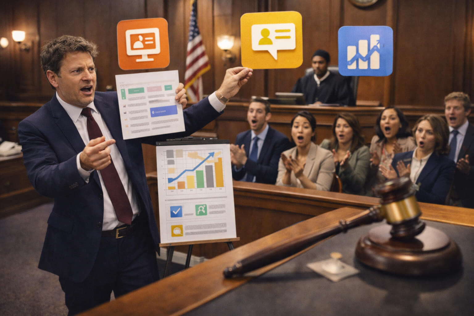 Cursed stock photo about using proof to support claims