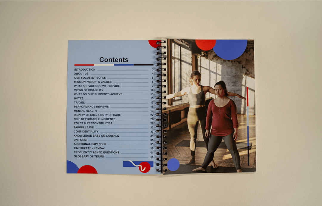 Empowered Community Services branded community support material 1