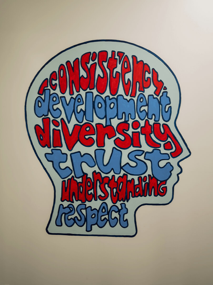 Empowered Community Services branded signage or mural design 8