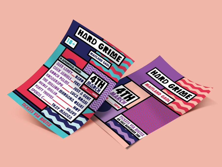 Hard Grime festival branding artwork 1
