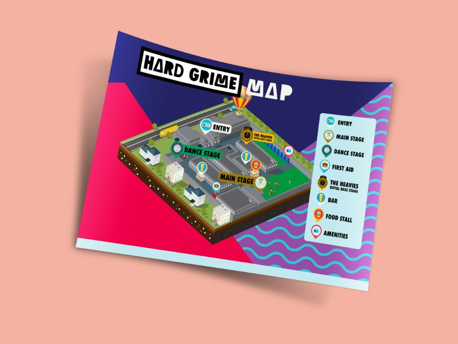 Hard Grime festival branding artwork 7