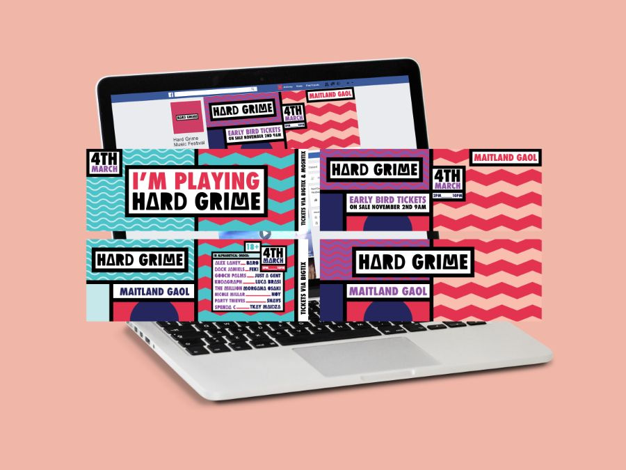 Hard Grime festival branding artwork 4