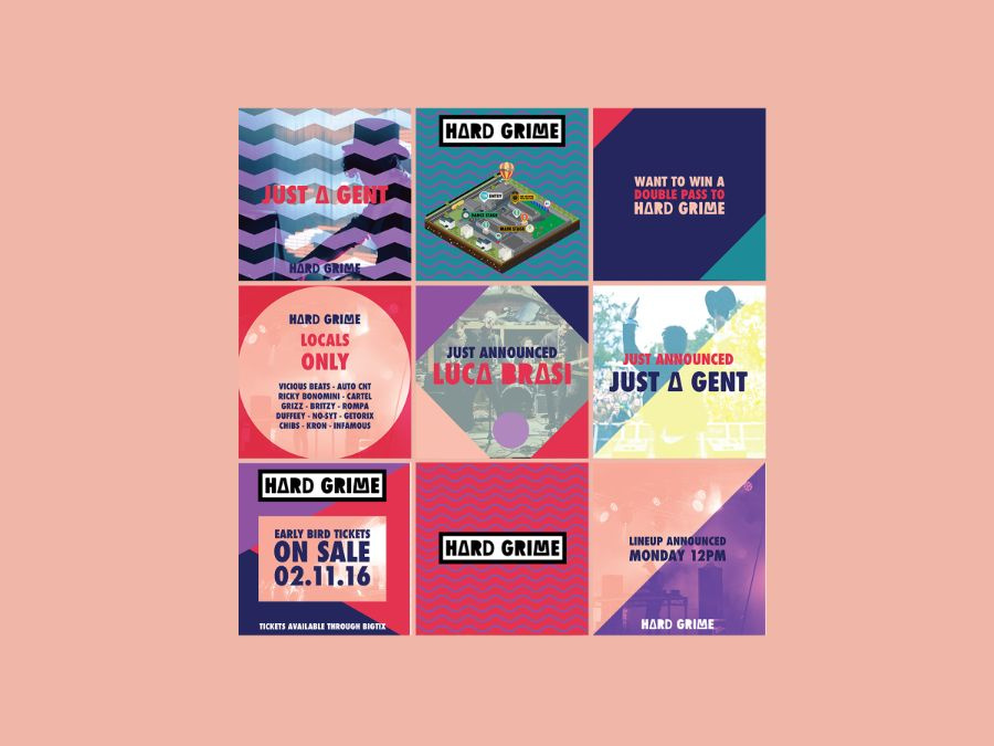 Hard Grime festival branding artwork 3