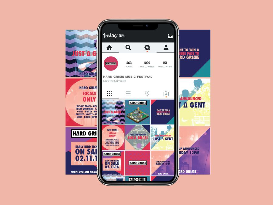 Hard Grime festival branding artwork 2
