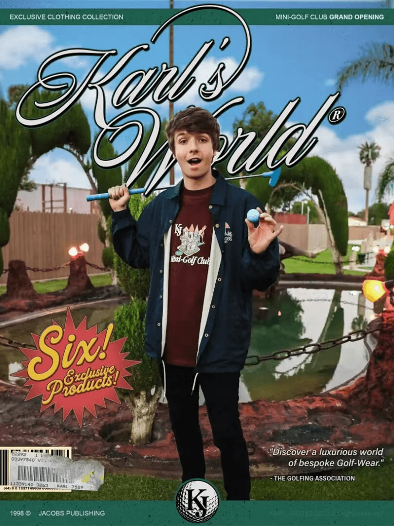 Karl Jacobs mini golf apparel illustration 3