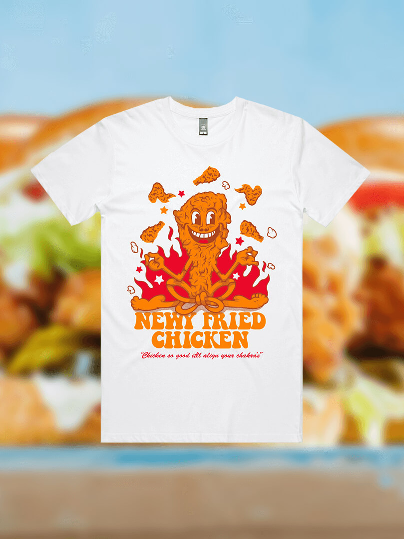 Newy Fried Chicken mascot-style brand artwork 7