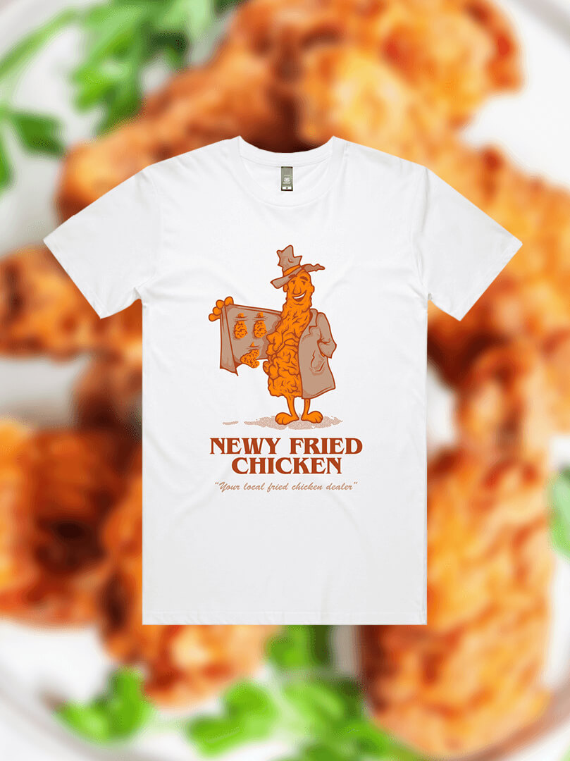 Newy Fried Chicken mascot-style brand artwork 4