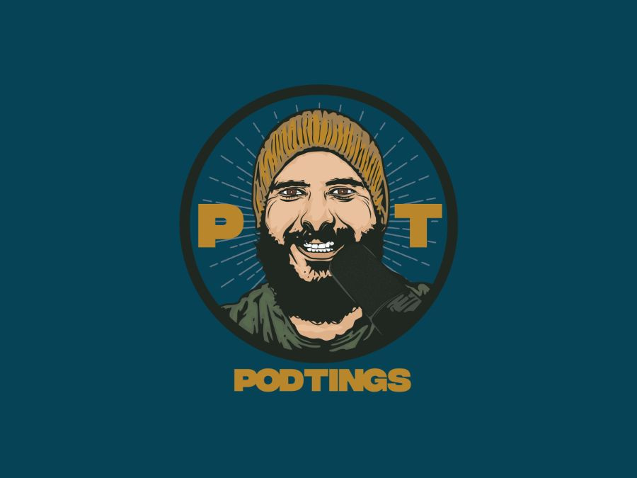Pod Tings logo and splash screen design 2