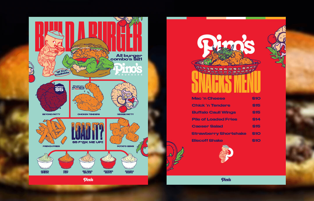 Menu design for Pinos