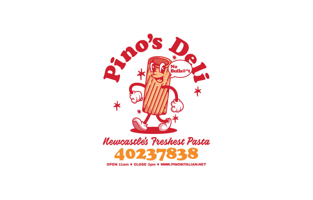 Pasta Illustration design for Pinos restaurant
