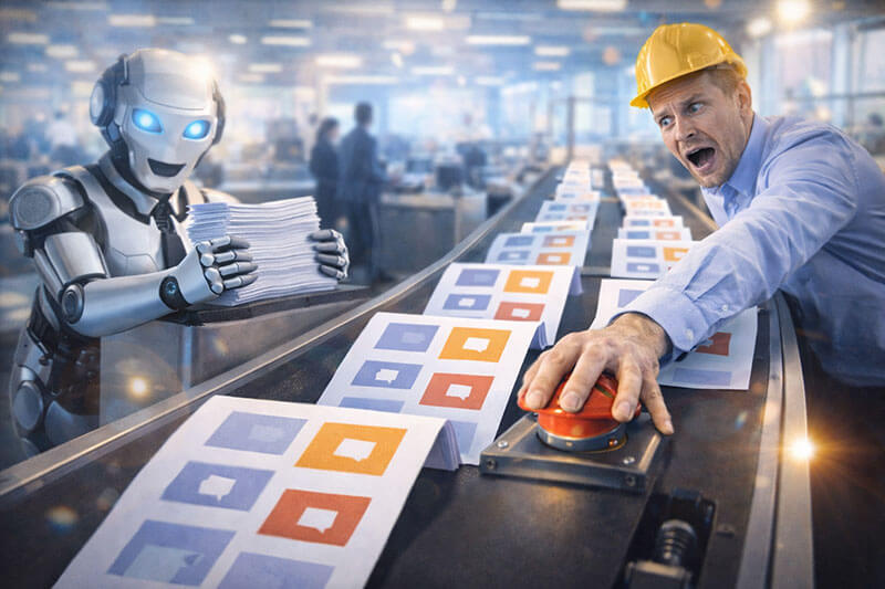 Cheesy corporate stock photo of an 