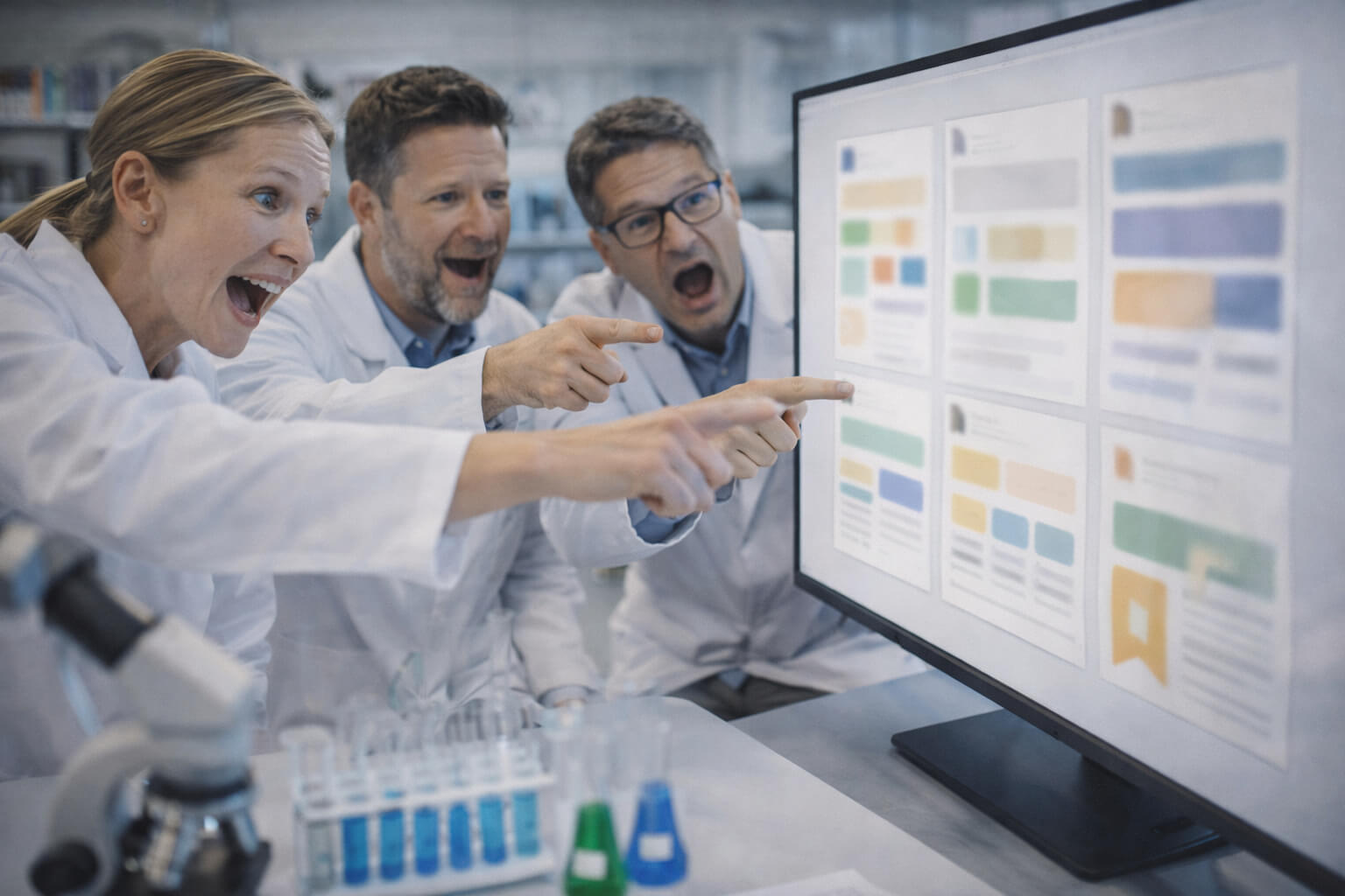 Cursed stock photo representing recognisable brand layouts