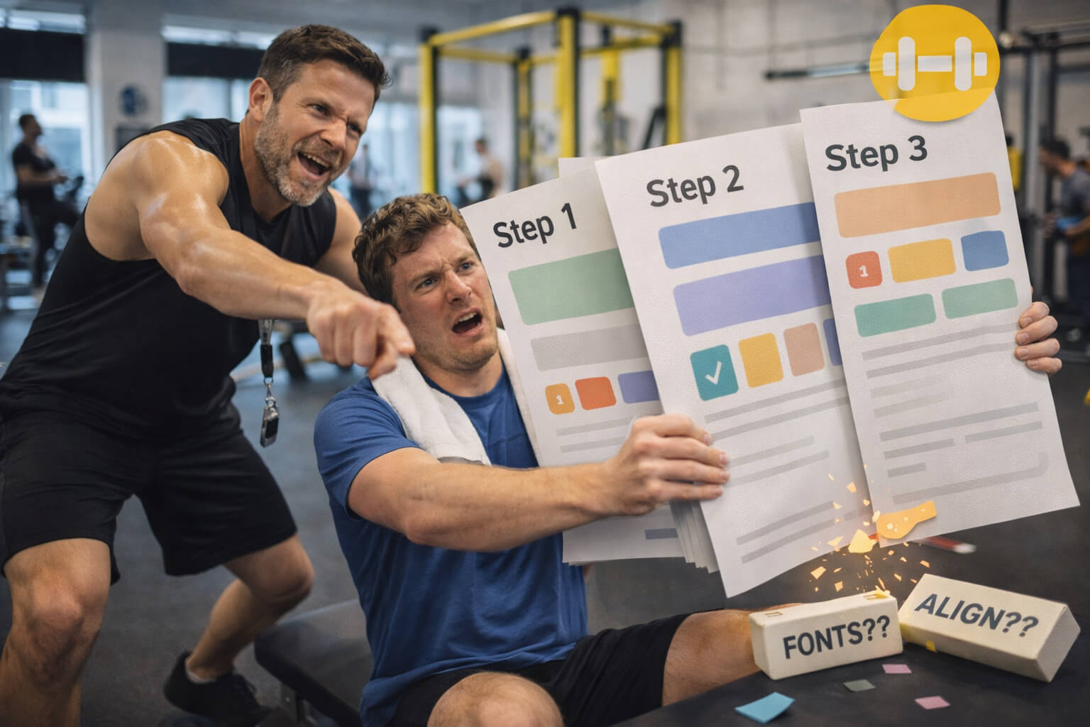 Cursed stock photo about designing swipeable carousels
