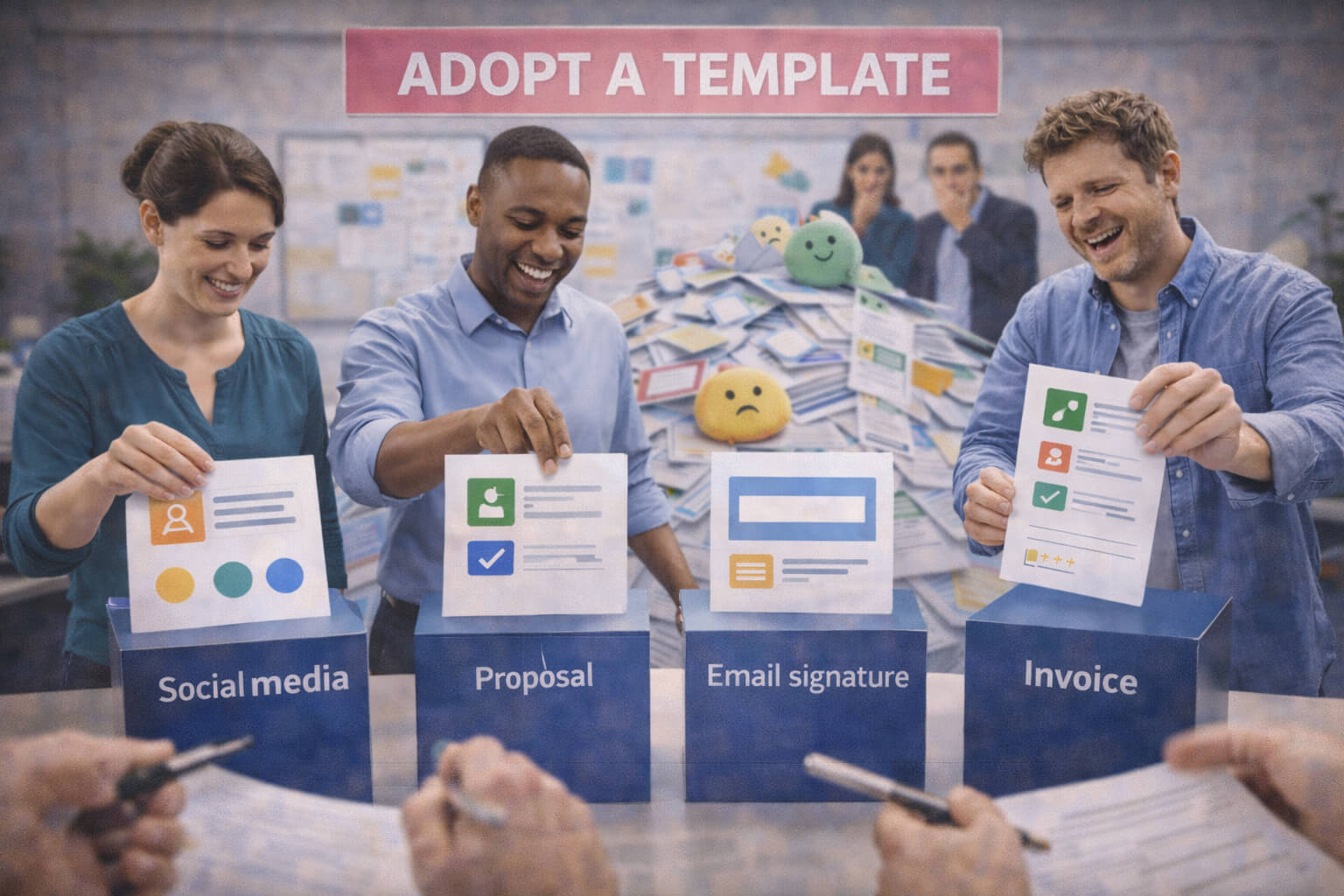 Templates helping brand assets stay consistent across recurring touchpoints